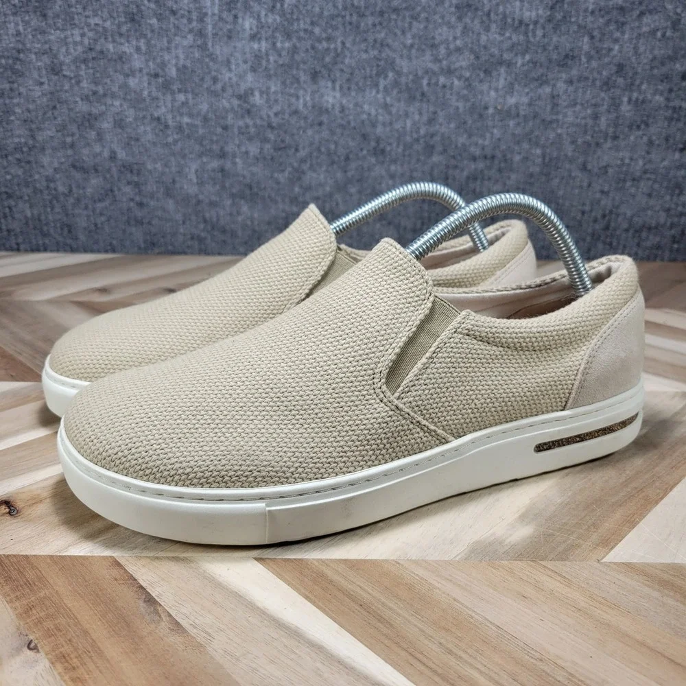Birkenstock Oswego Canvas Suede Sandcastle Beige Slip On Mens 9 EU 42 Sneakers